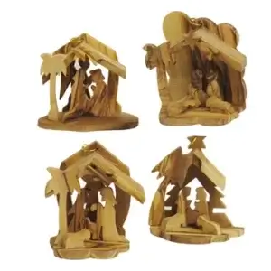 OLIVE WOOD NATIVITY 4 A (BOXED)