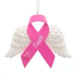 SUSAN KOMEN PINK RIBBON WING ORN
