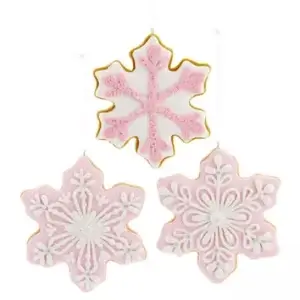 3ASST GLITTER SNOWFLAKE ORN